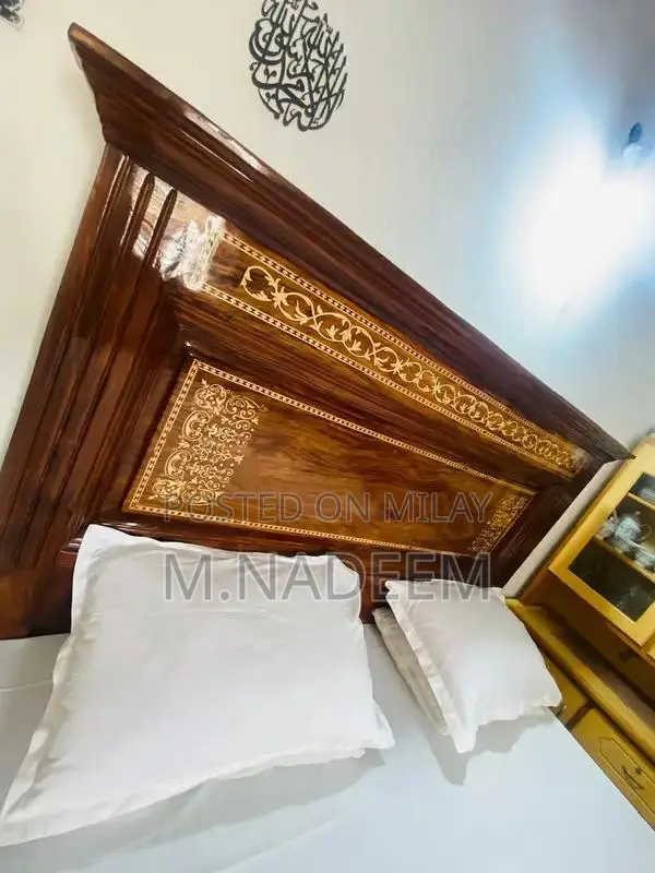 Complete Wooden Bedroom Furniture Set with Bed and Side Tables