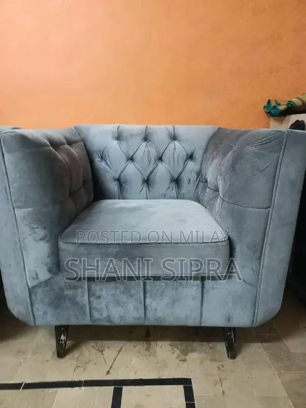 Imported Turkish Five Seater Walvet Fabric Sofa Set