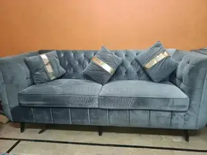 Imported Turkish Five Seater Walvet Fabric Sofa Set