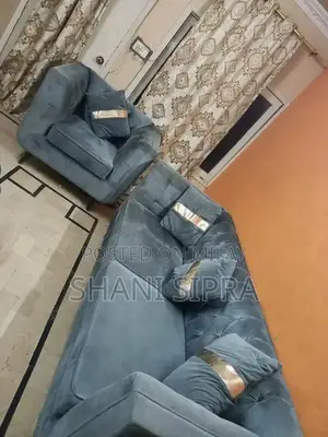 Imported Turkish Five Seater Walvet Fabric Sofa Set