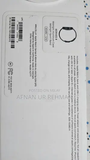 Photo - Apple Watch Series 8 45mm Midnight Aluminum Sport Band - Sealed