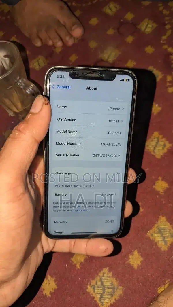 Apple iPhone X Smartphone - 256GB Storage, High Condition