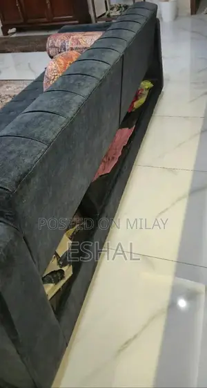 Green Velvet 3-Seater Sofa Bed with Storage