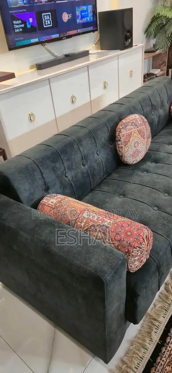 Green Velvet 3-Seater Sofa Bed with Storage