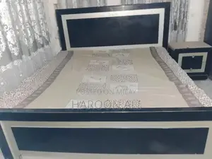 Wooden King Size Bed Frame with Matching Nightstand