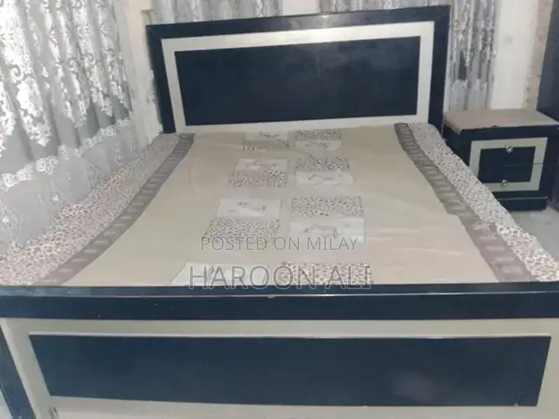 Wooden King Size Bed Frame with Matching Nightstand