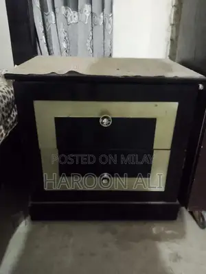 Wooden King Size Bed Frame with Matching Nightstand