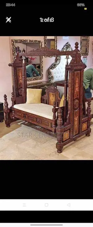 Solid Shisham Wood Garden Swing for Outdoor Spaces