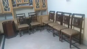 Chionoti Wooden Dining Table Set with 6 Matching Chairs