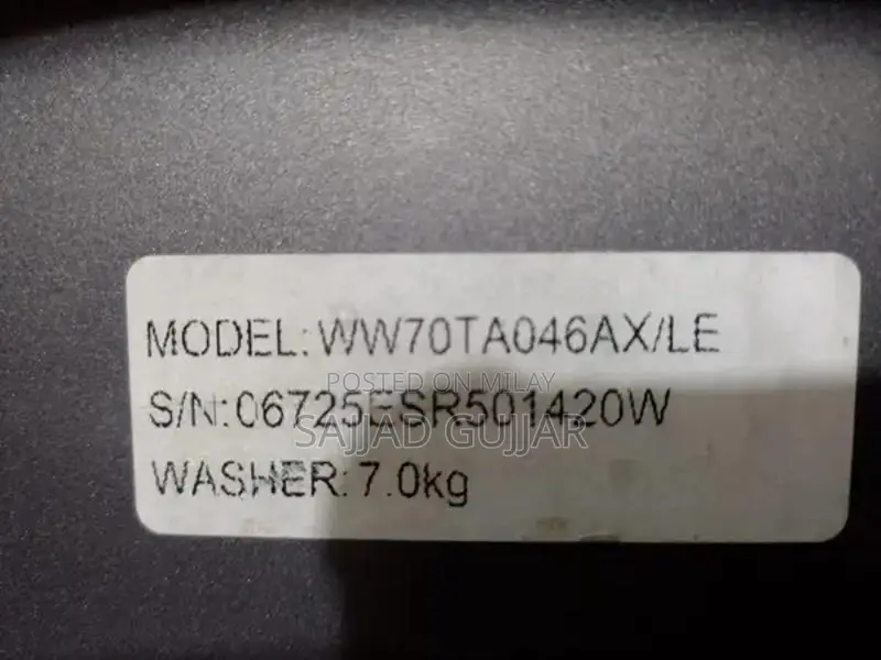 Samsung 7kg Front Load Automatic Washing Machine - Silver