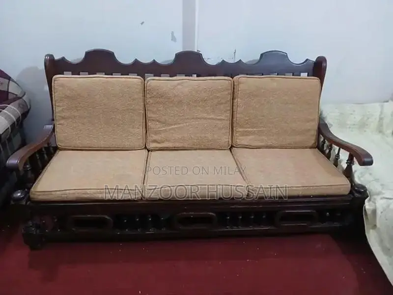 Wooden 5-Seater Sofa - Classic Living Room Furniture