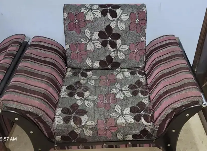 5 Seater Sofa Set with Glass Coffee Table