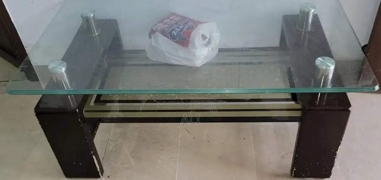 5 Seater Sofa Set with Glass Coffee Table