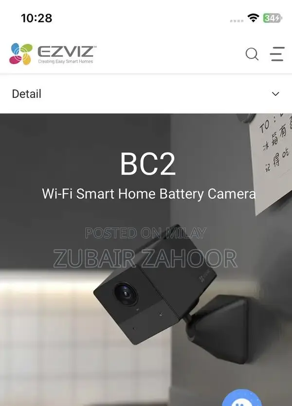 Ezviz BC2 Wireless Smart Battery Security Camera 1080p