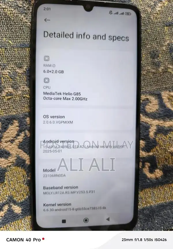 Redmi Budget Smartphone with 6GB RAM and 128GB Storage