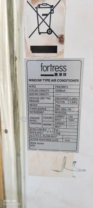 Used Window Air Conditioner - Half Ton Cooling Unit