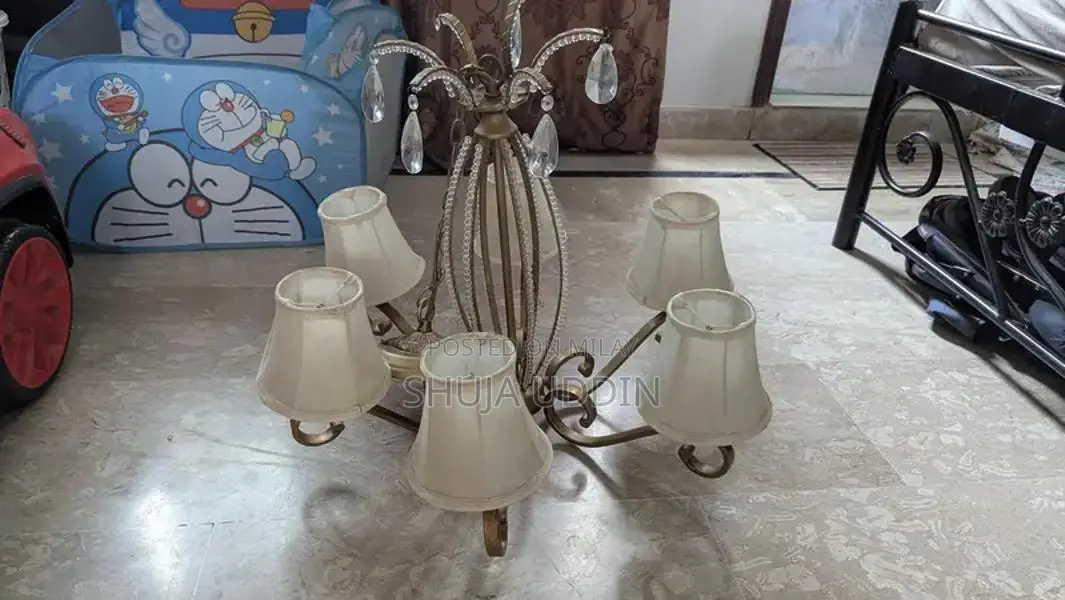 Vintage Iron Hanging Chandeliers - Two-Piece Set