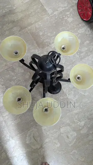 Vintage Iron Hanging Chandeliers - Two-Piece Set