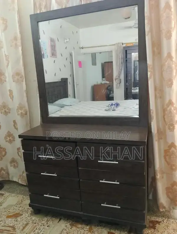 Wooden Dressing Table with Deep Drawers