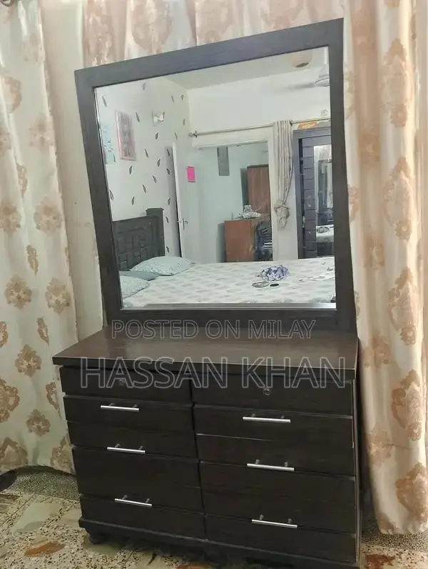 Wooden Dressing Table with Deep Drawers