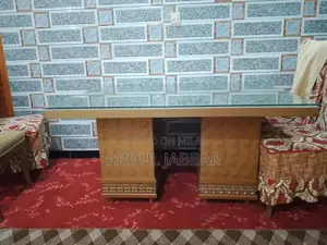 Solid Wood Dining Table with 6 Matching Chairs