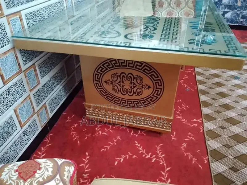 Solid Wood Dining Table with 6 Matching Chairs