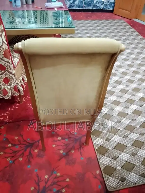 Solid Wood Dining Table with 6 Matching Chairs