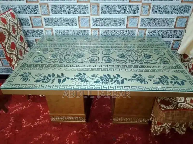 Solid Wood Dining Table with 6 Matching Chairs