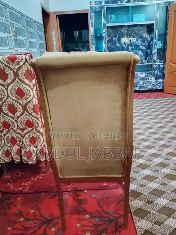 Solid Wood Dining Table with 6 Matching Chairs