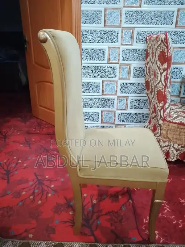 Solid Wood Dining Table with 6 Matching Chairs