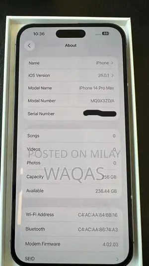 iPhone 14 Pro Max 256GB Purple Smartphone