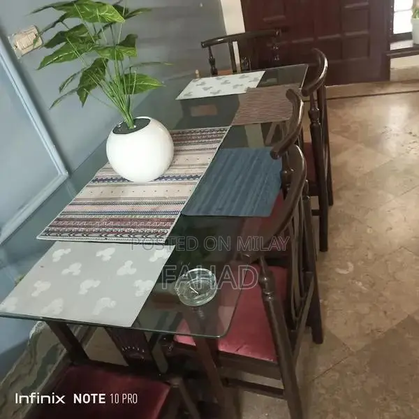 Complete Home Furniture Set with Sofas, Dining Table, and Painting