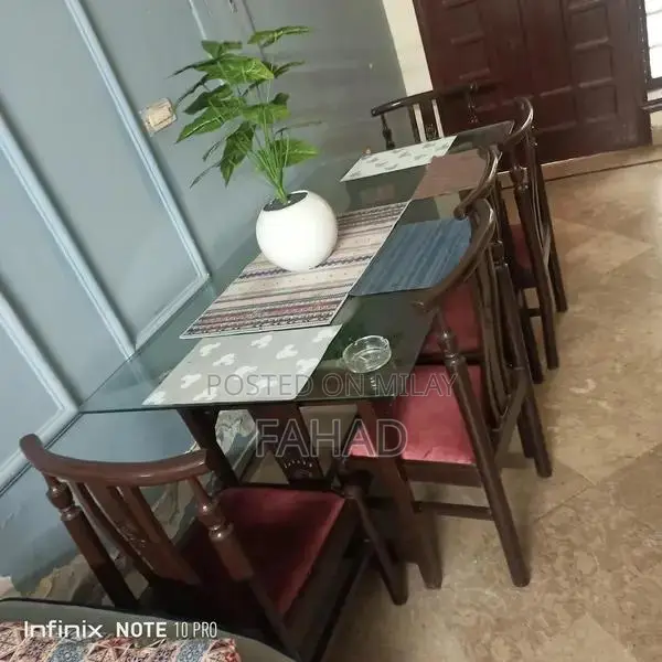 Complete Home Furniture Set with Sofas, Dining Table, and Painting