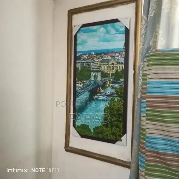 Complete Home Furniture Set with Sofas, Dining Table, and Painting