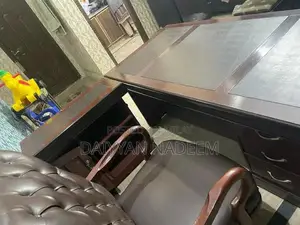 Photo - Office Furniture Set: Chair, Table, and Showcase