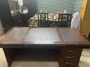 Office Furniture Set: Chair, Table, and Showcase