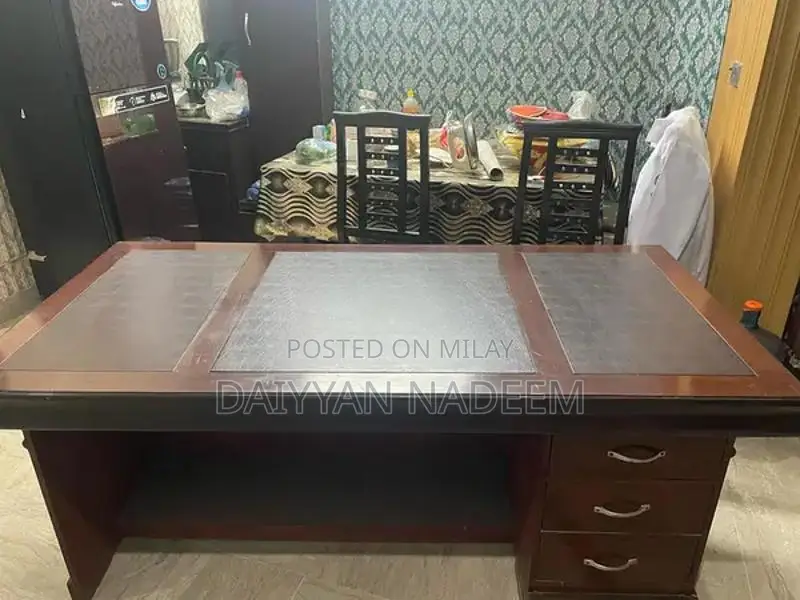 Office Furniture Set: Chair, Table, and Showcase