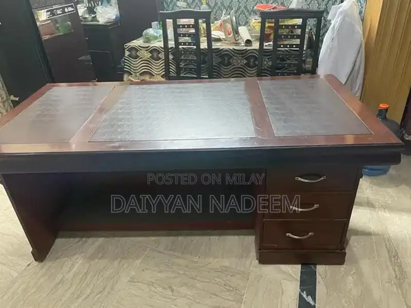 Office Furniture Set: Chair, Table, and Showcase