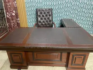 Office Furniture Set: Chair, Table, and Showcase