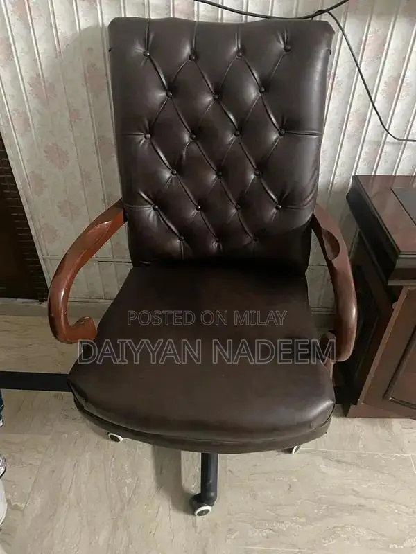 Office Furniture Set: Chair, Table, and Showcase