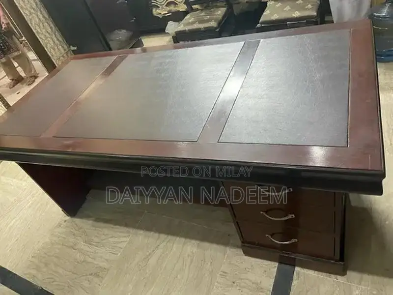 Office Furniture Set: Chair, Table, and Showcase