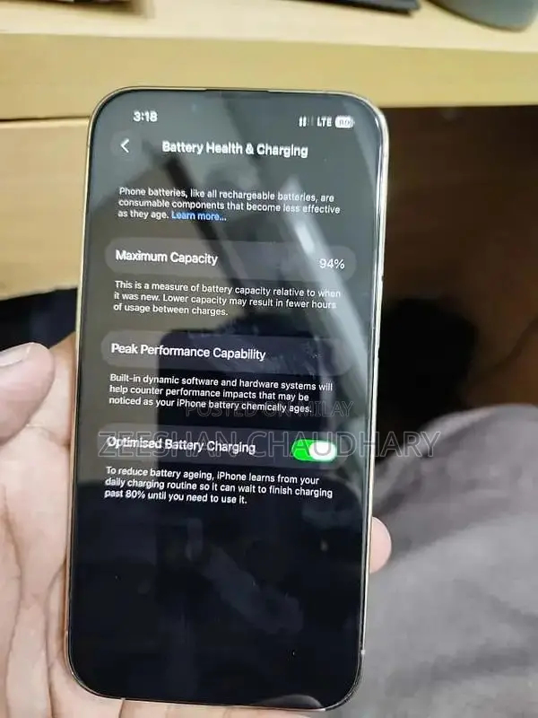 Premium Golden Apple Smartphone with High Battery Health