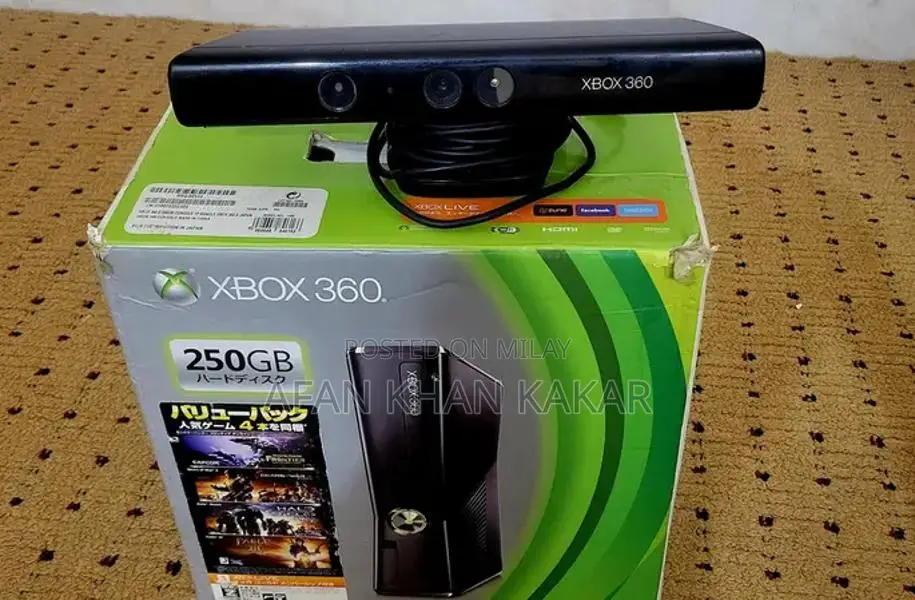 Xbox 360 Slim Console with Kinect Sensor and Controller