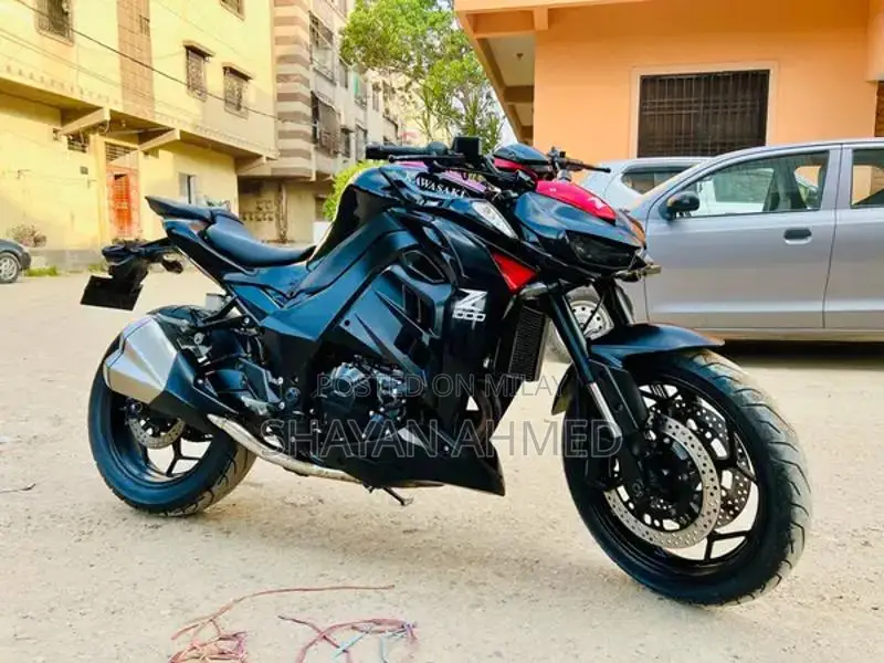 Kawasaki Z-1000 Replica Motorcycle - 400cc Black Sport Bike