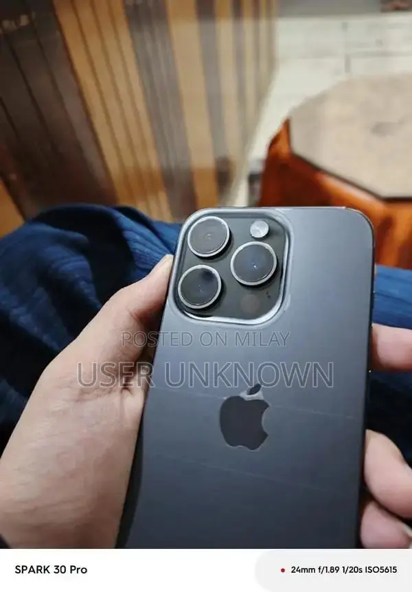 Premium Black Titanium iPhone 15 Pro Smartphone