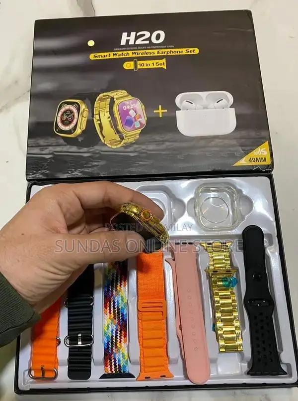 Bluetooth 5.1 Smart Watch with Health Tracking and Wireless Earbuds