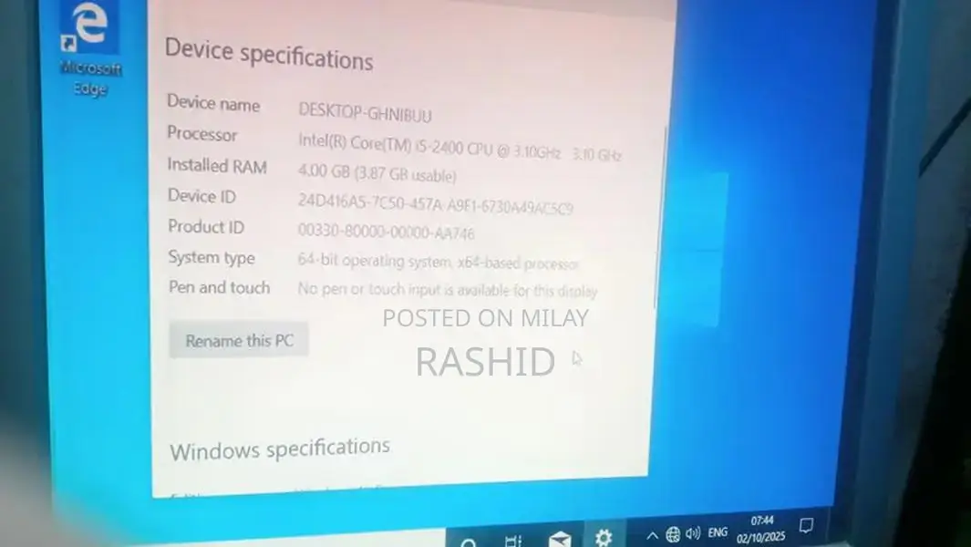 Intel Core i5 Desktop PC - 2nd Gen, 4GB RAM, 500GB HDD