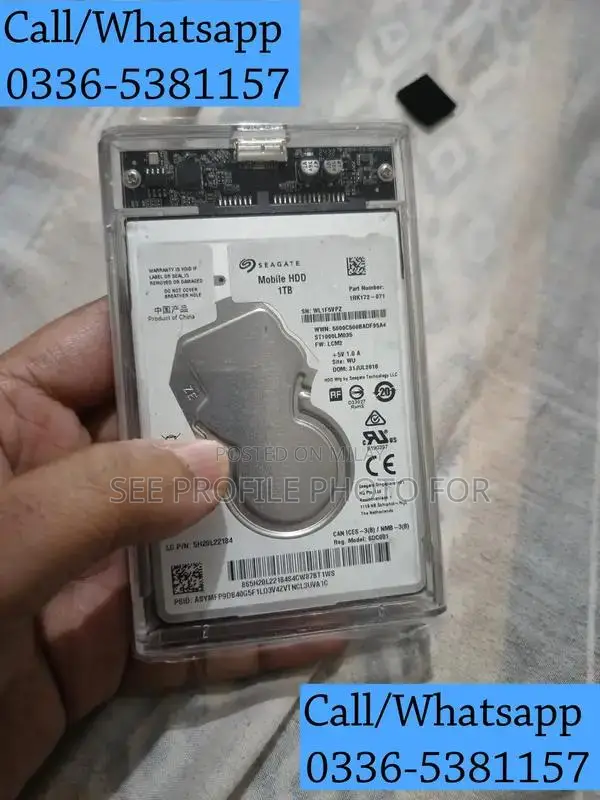 Transparent USB 3.0 External Hard Drive Enclosure with Type C Support