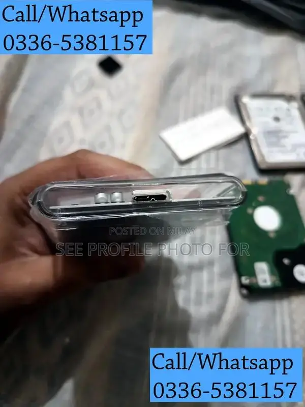 Transparent USB 3.0 External Hard Drive Enclosure with Type C Support