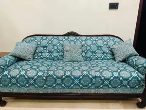 Photo - Classic 8-Seater Wooden Sofa Set in Excellent Condition